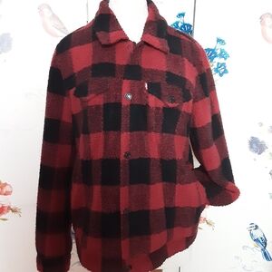 "Levi's"  Red and Black Buffalo Plaid Jacket.